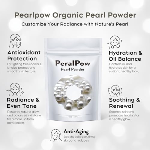 Pearl Powder Organic, 100g 100% Natural DIY Skincare, Anti-Aging, Minimizes Pores, Soothes (3.52oz)