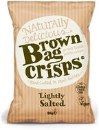 Brown Bag Crisps Lightly Salted 40g (Pack of 20)