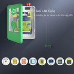 Wall-Mounted Cardiac Defibrillation Alarm Box,AED Defibrillator Storage Cabinet with Light and Alarm Double Switch Control,First Aid Case,for Emergency Home Office Hospital Public Places