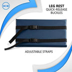 NYOrtho Wheelchair Leg Rest Pad – Cushioned Calf Support & Lower Leg Stabilizer – Non-Slip Vinyl Wheelchair Accessory with Quick-Release Straps, Easy to Clean, Pressure Relief – 16x9 in - Made in USA