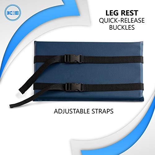 NYOrtho Wheelchair Leg Rest Pad – Cushioned Calf Support & Lower Leg Stabilizer – Non-Slip Vinyl Wheelchair Accessory with Quick-Release Straps, Easy to Clean, Pressure Relief – 16x9 in - Made in USA