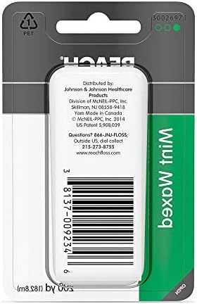 Reach Waxed Dental Floss for Plaque and Food Removal, Refreshing Mint Flavor, 200 Yards