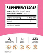 BulkSupplements.com Sorbitol Powder - Sugar Substitute, Low Calorie Sweetener - Food Grade & Gluten Free, 3g per Serving, 1kg (2.2 lbs) (Pack of 1)