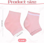 2 Pairs Elbow Protector, Elbow Moisturizing Sleeve Heel Gel Cover Socks with Gel Pads Breathable Elastic Elbows Protectors for Dry Cracked Skin Care