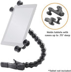 ModularHose Tablet Holder with Heavy Duty Spring Clamp (Opens to 2"), Compatible with Tablets and Cases up to 14.25" (iPad, iPad Air, iPad Pro 11, Samsung Tab, Microsoft Surface), 14" Arm