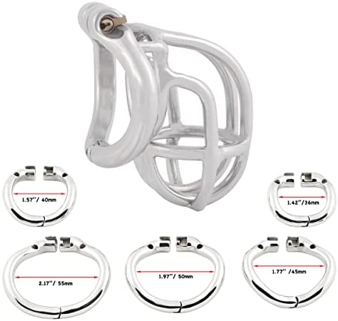 TERNENCE Ergonomic Design Chastity Device 304 Steel Stainless Easy to Wear Male Virginity Lock Chastity Belt K250 (50mm/ L Size)