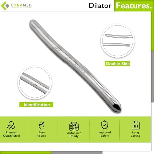 CynaMed 8 Hegar Medical Dilator Sounds Set 7.5inch Double Ended Instrument (Double Ended)