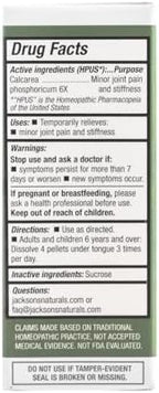 Jackson's #2 Cell Salt Calc Phos 6X (500 Pellet Bottle) – Certified Vegan, Lactose-Free Schuessler Tissue Salt Calcarea Phosphorica 6X (Made in USA)