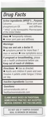 Jackson's #2 Cell Salt Calc Phos 6X (500 Pellet Bottle) – Certified Vegan, Lactose-Free Schuessler Tissue Salt Calcarea Phosphorica 6X (Made in USA)