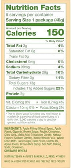 Nature's Bakery Oatmeal Crumble Bars, Apple, 6-6 Count Boxes (36 Bars), Vegan Snacks, Non-GMO