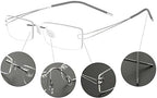 Agstum Pure Titanium Rimless Flexible Frame Optical Hingeless Eyeglasses
