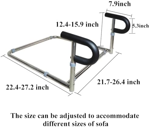 Elderly Assis Stand Assist Mobility Standing Aid Rail for Couch Chair Assistance Handle for Patients Elderly Seniors and Disabled Safety Grab Bar for Sitting Sofa Home Adjustable Portable Device