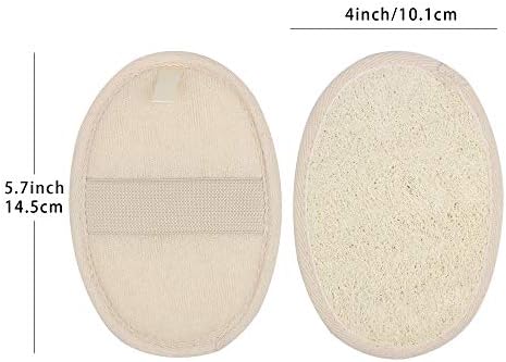 10-Pack Exfoliating Loofah Sponge Pads - Natural Luffa & Terry Cloth, Body Scrubbers for Shower & Bath Mooerca 1