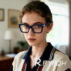 Blue Light Blocking Glasses for Women Men, Square Thick Frame Anti Eyestrain & UV Glare JF6218