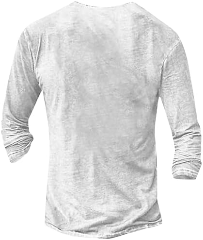 Skull Long Sleeve Henley Shirts for Men Graphic Gothic Y2K Tee Shirts Half Button Casual Pullover Trendy Fall Tops