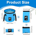 3 PCS 5 Gallon Collapsible Water Bucket, 20L Foldable PVC Bucket with Handles, Multiple Use Portable Fold up Lightweight Container Buckets PVC Folding 5 Gallon for Camping Fishing Outdoor