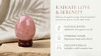 AMOYSTONE Large Natural Rose Quartz Crystal Egg for Healing and Reiki Practice, Home Decor Stone with Base, 3-3.5 Inch, One-of-a-Kind Formation for Living Room or Meditation Area