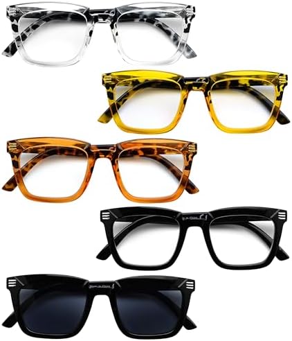 Eyekepper 5-Pack Design Reading Glasses for Women Include Reading Sunglasses +2.50