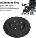 Wheelchair Wheels Replacement 8in Inflatable Electric Front Wheels Front Tire Skidproof Rubber Accessories Pipe Hole 9mm 200x50cm