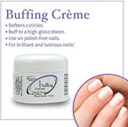 Chamois Buffer and Buffing Cream | Buff and Shine Dull Nails While Softening Cuticles | Assists with Fill and Repair Lines | 1.75 Oz Set