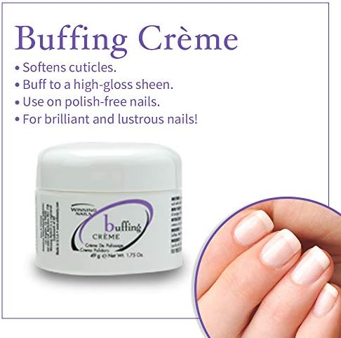 Chamois Buffer and Buffing Cream | Buff and Shine Dull Nails While Softening Cuticles | Assists with Fill and Repair Lines | 1.75 Oz Set