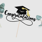 Congratulations 2026 Graduation Cake Topper,Congrats Grad Cake Decor - 2026 High School/College/Senior Graduation Party Decorations Supplies (Black Gold)