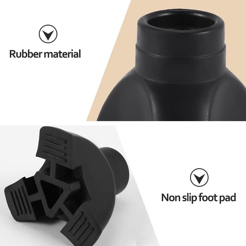2X Walking Stick End Tripod Cane TIP Self Standing Rubber Non-Slip End Bottom