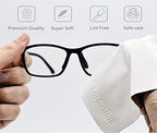 Earnestine Nice Soft Suede Fabric 10 Pack 6" x 7" Premium Eyeglass Cleaning Cloth, Safe No Color Bleeding Thick Glasses Cloth, Microfiber Eyeglass Cloths,Lint Free Lens Cloth Recyclable Packaging