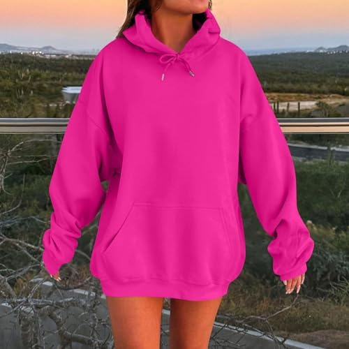 Womens Oversized Hoodies Winter Cute Sweatshirts Fleece Hooded Pullover 2025 Fashion Casual Tops Sweater Trendy Outfits