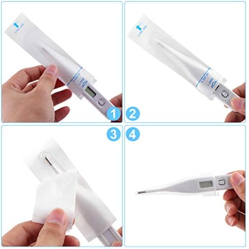 Healifty Disposable Thermometer Covers Sleeves: 100pcs Universal Probe Sleeves for Digital Thermometers Use Pe Material for Home Clinic