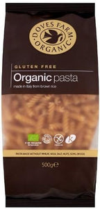 Doves Farm Organic Gluten Free Brown Rice Fusilli (500g) - Pack of 6