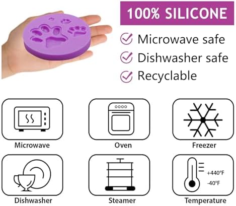 Cat Silicone Molds Cat Paw Chocolate Molds for Cartoon Animal Baking Mold for Candy Gumpaste Cupcake Cake Decorating Polymer Resin Set of 2