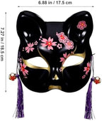 Toyvian Halloween Mask 2pcs Mask Halloween Costume Animal Cosplay Half s Cat for Masquerade Party Black