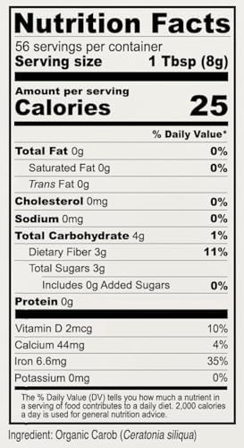 Anthony's Organic Carob Powder, 1 lb, Gluten Free, Non GMO, Cocoa Powder Alternative, Unsweetened
