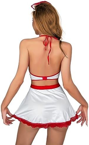 Women’s Sexy Nurse Lingerie Cosplay Costume Set Outfit