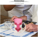 Choking-proof Bedridden Drinking Cup with Handles Anti-spill Elderly Feeding Cup for Disabled Patients for Liquid Intake