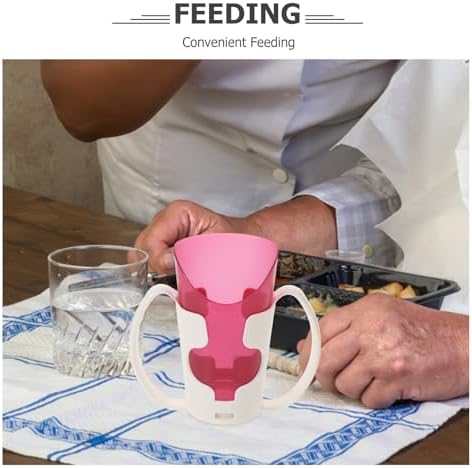 Choking-proof Bedridden Drinking Cup with Handles Anti-spill Elderly Feeding Cup for Disabled Patients for Liquid Intake