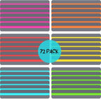 Zonon Guided Reading Strips Highlight Strips Colored Overlay Highlight Bookmarks Help with Dyslexia for Crystal Children and Teacher Supply Assistant (72 Pieces)
