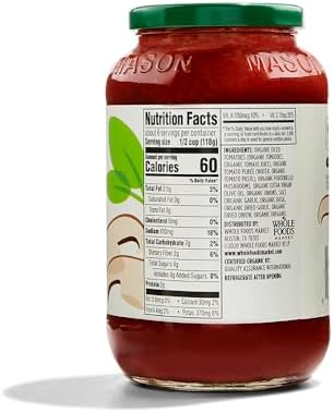 365 by Whole Foods Market, Organic Portobello Mushroom Pasta Sauce, 25 Ounce