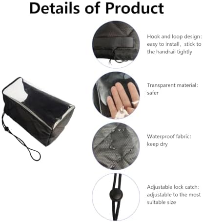 Power Wheelchair Joystick Protector Cover, 10x5Inch Waterproof Electric Wheelchair Control Panel Cover, Universal Controller Handle Cap (Black)