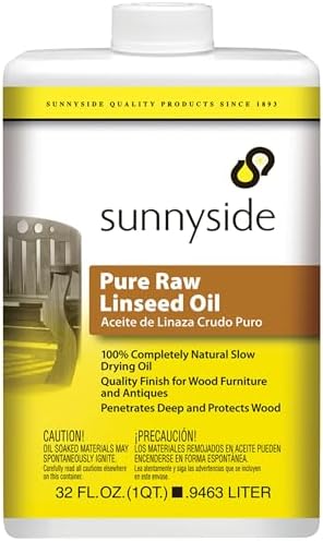 Sunnyside Corporation 87332 Pure Raw Linseed Oil, Quart