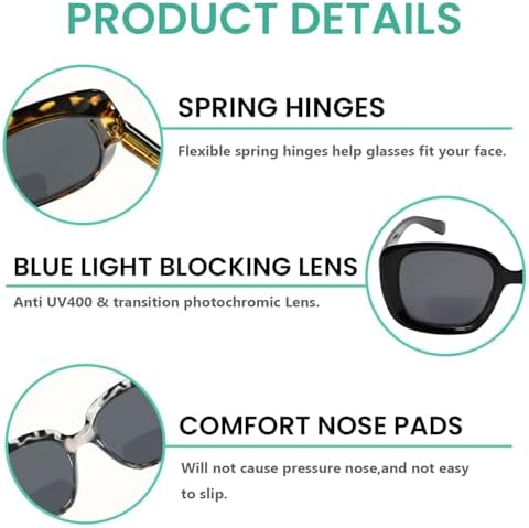 Eyekepper 4-Pack Bifocal Sunglasses Women Chic Bifocal Tinted Readers
