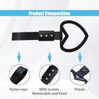 2PCS Heart-Shaped Car Handle Straps, Auto GRAP Handle Warning Pull Ring, Heart Decor for Car, SUV, Subway, Bus
