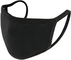 LOFBAZ Cotton Cloth Face Mask with Filter Pocket Washable Reusable (Black - Pack of 10, Adult Medium)