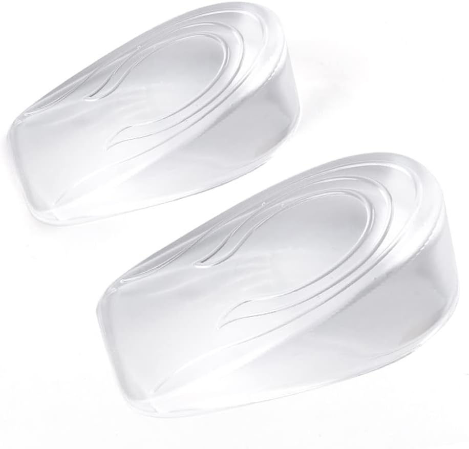 XINIFOOT Height Increase Insole (1 Pair) Gel Heel Cushion Pads Inserts, Invisible Silicone Insole 0.4 inch/0.8 inch/1.2 inch Height Lift Shoes Pads for Men, Women, Unisex-Adults, 1.2 inch