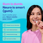 Neuro Energy & Focus Gum, Extra Strength - 100mg Natural Caffeine Gum & Nootropic Energy Supplement with L-Theanine & B Vitamins - Sugar Free, Vegan - Peppermint, 90ct