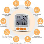 SCIAN Wrist Blood Pressure Cuff, Blood Pressure Wrist Cuff with Adjustable Wrist Cuff & Large LCD Display 2 Users 180 Memory for Doctor & Home Use