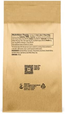 Pure Original Ingredients 9 Grain Flour (3 lb), Bread, Dough, Storable, Transportable, No Additives or Fillers