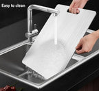 Titanium Cutting Board Set of 3-100% Pure Titanium Cutting Boards for Kitchen - Cutting Edge Hygiene & Durability, Easy to Home Cooking (S+M+L)