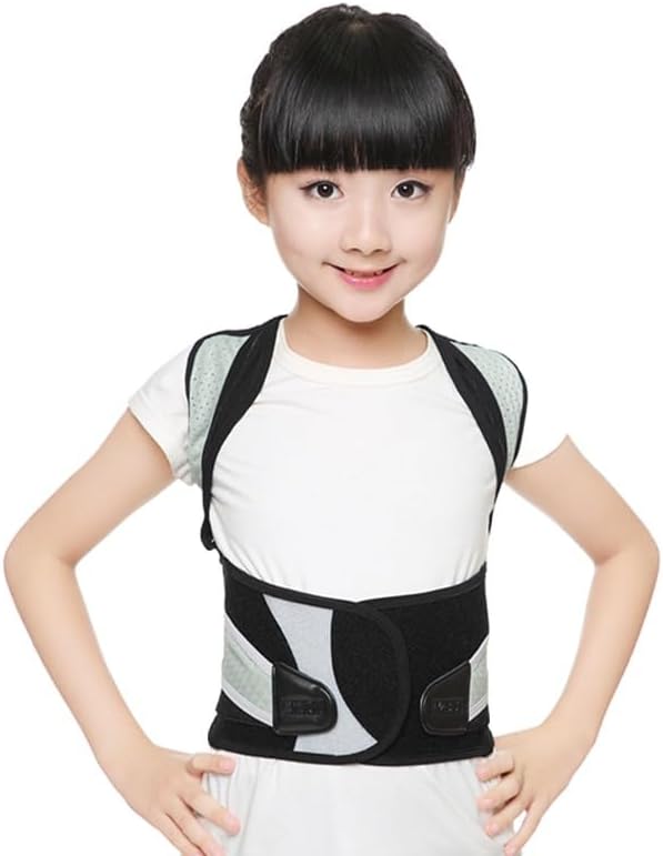 Children Invisible Back Brace Posture Corrector Teens Kids Adjustable Scoliosis Hunchback Correction Belt Adult Full Back Support For Shoulder Neck Clavicle Back Pain Relief(Large)
